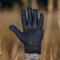 Thumbnail for Leather Motorcycle Riding Gloves - Modern Roper - Grey Stars