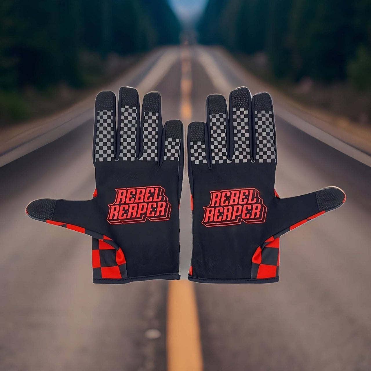 Red Black Checkered Lightweight Gloves