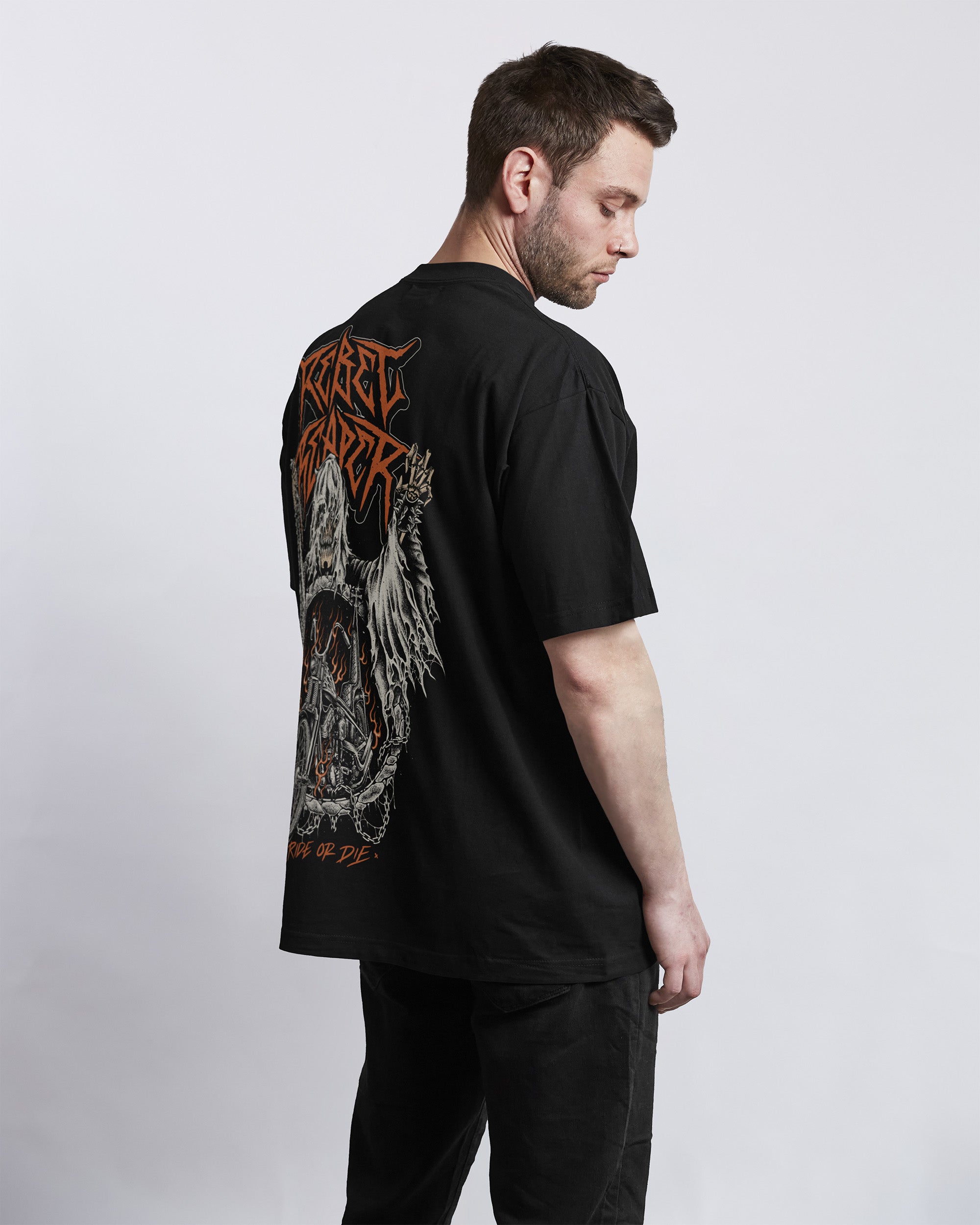 Ride or Die Reaper T-Shirt - Vintage Washed Black - Limited Edition