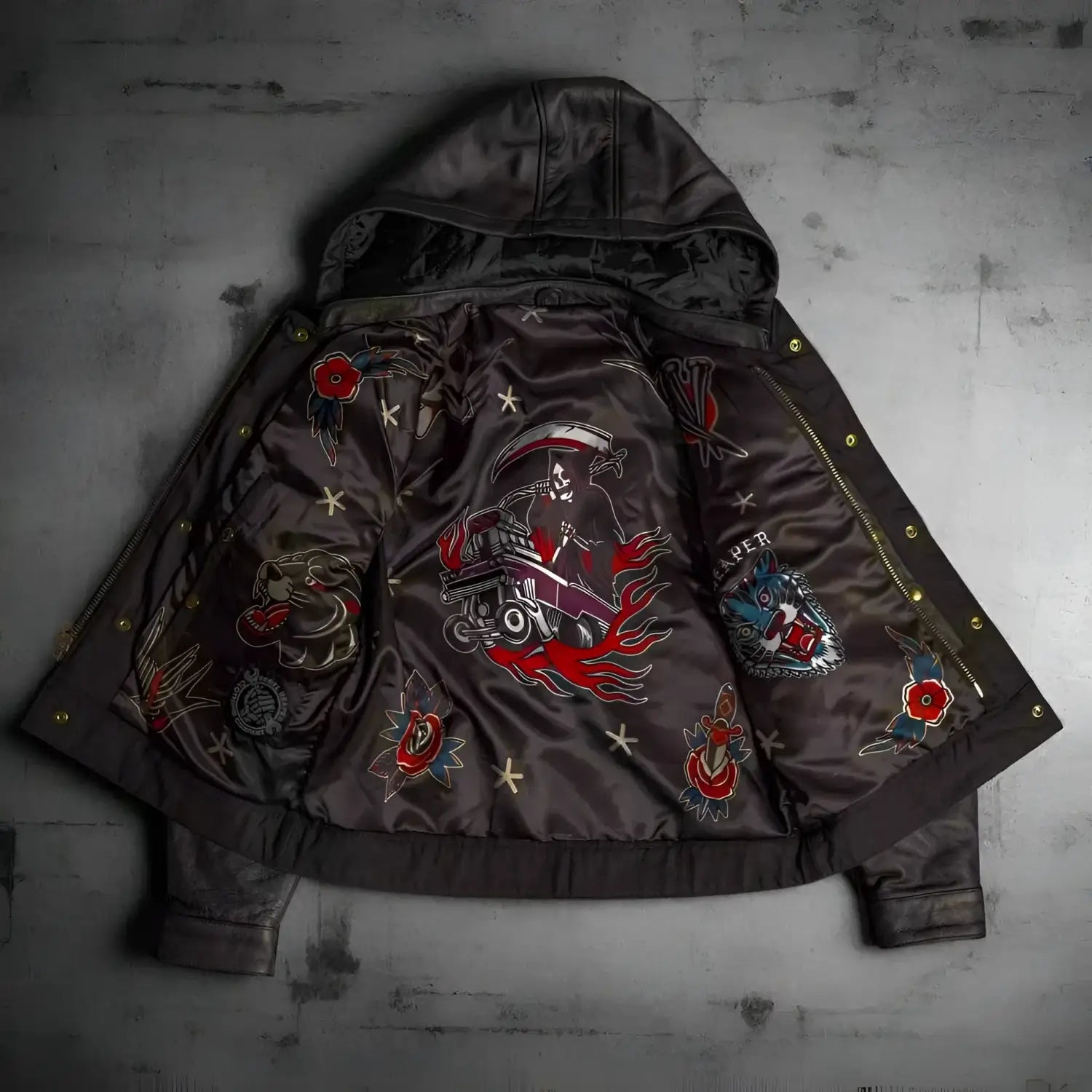 Harvester of Sorrow Leather Jacket - Rebel Reaper Clothing Company