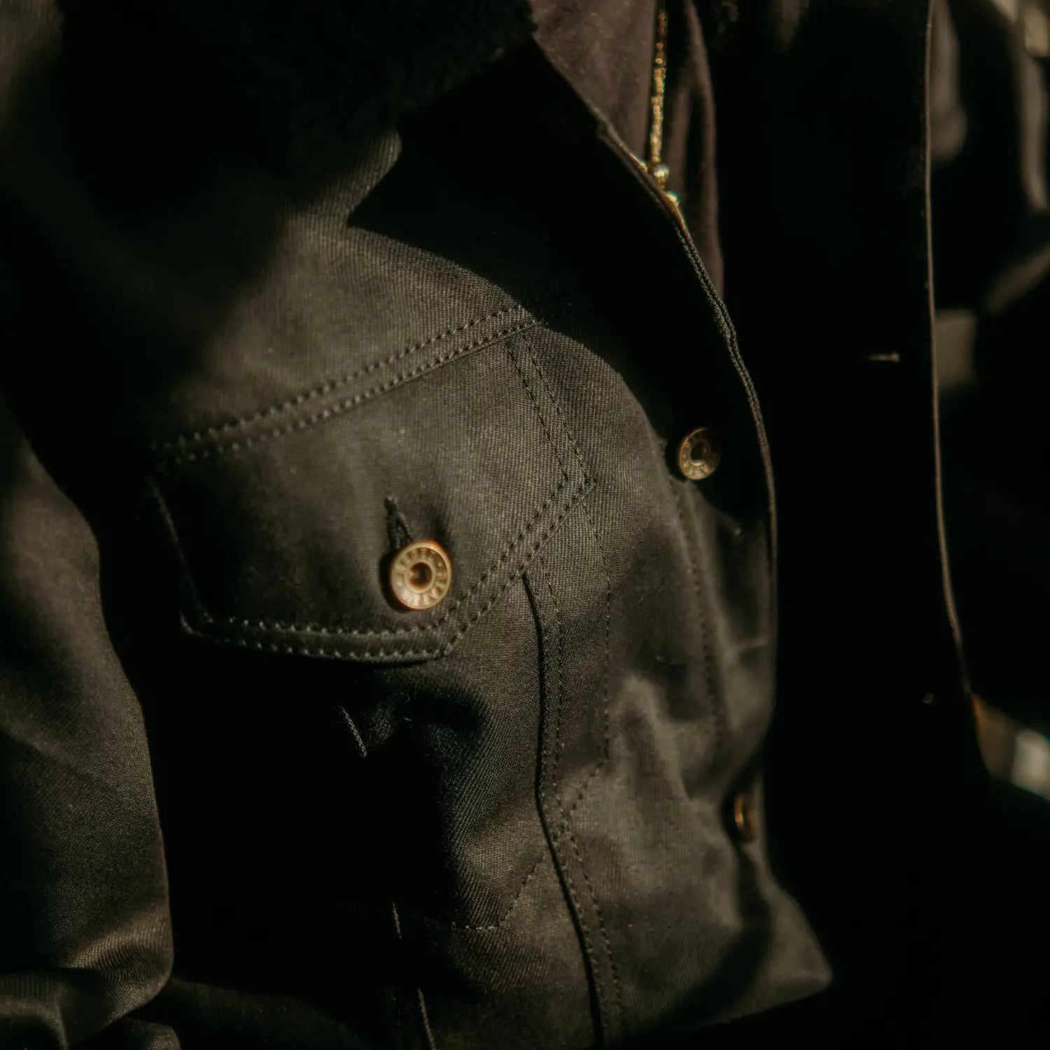 Onyx Sherpa Lined Black Denim Jacket - Rebel Reaper Clothing Company