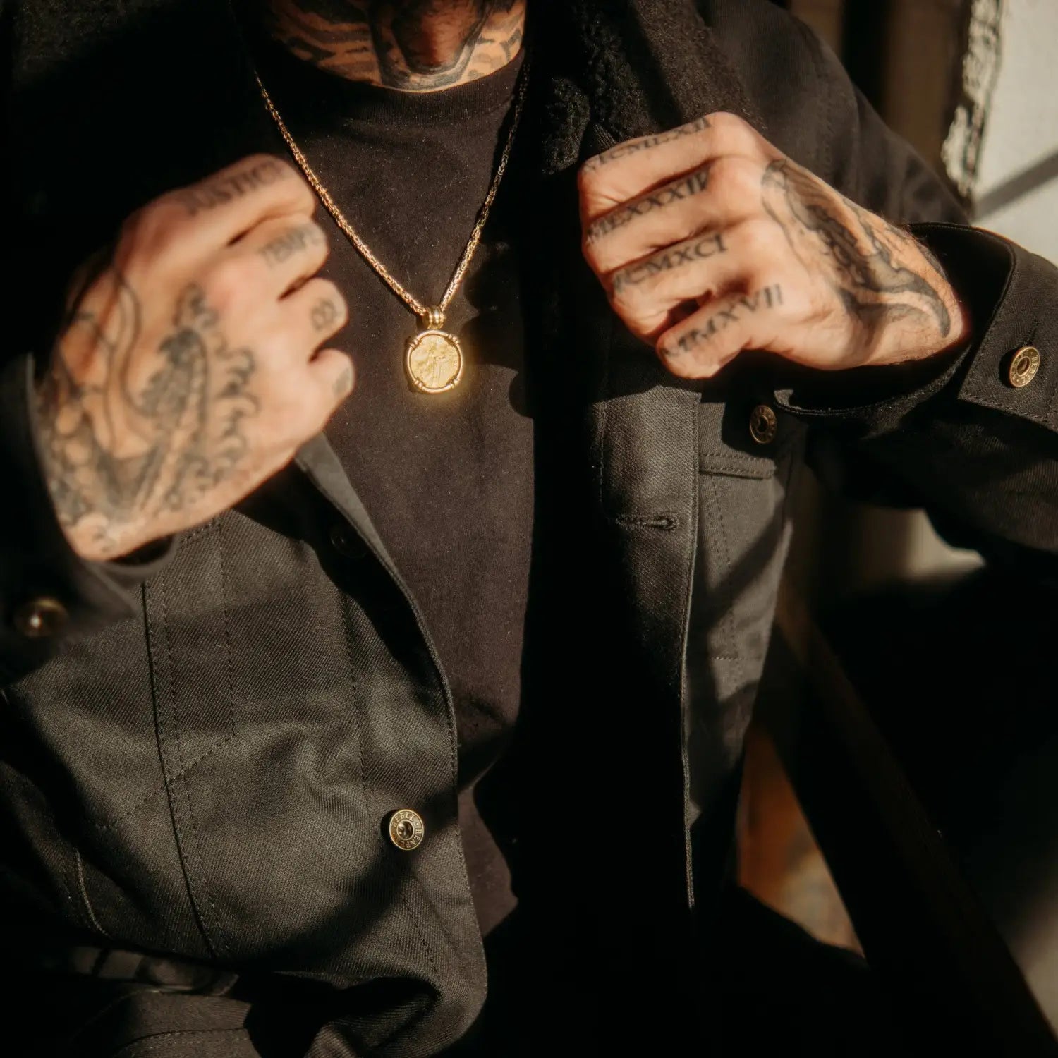 Onyx Sherpa Lined Black Denim Jacket - Rebel Reaper Clothing Company