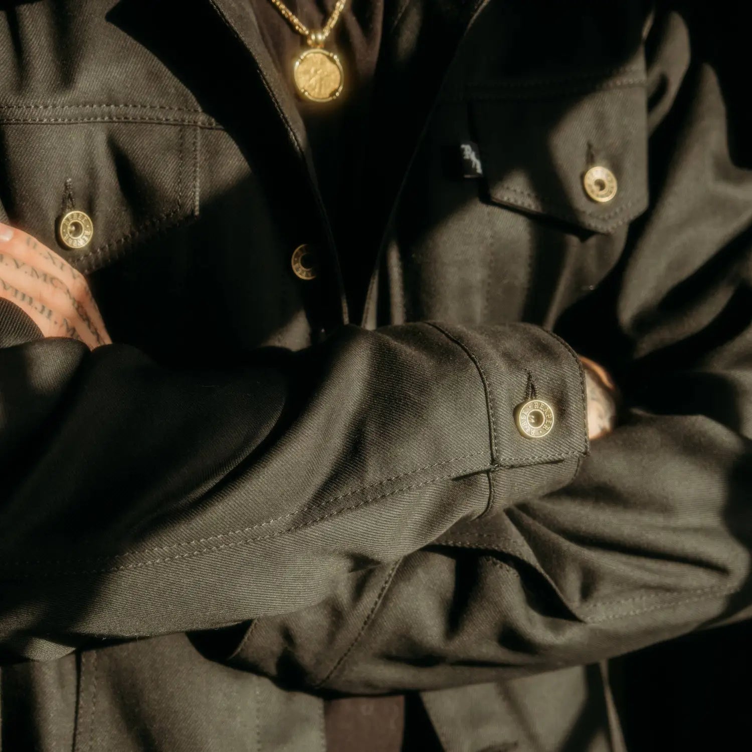 Onyx Sherpa Lined Black Denim Jacket - Rebel Reaper Clothing Company