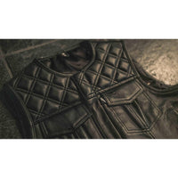 Thumbnail for Back N Black 2.0 Collarless Leather Womens Vest