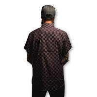 Thumbnail for Checkered Flag | Button Up Shirt | Black
