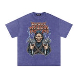Uzi Reaper - Snow Washed Oversized Cotton T-Shirt - Purple Haze