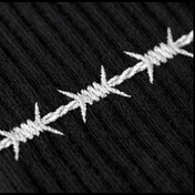 Black Barb Wire Crew Socks