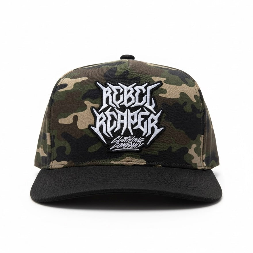 Logo Green Camo - “Slugger” Curved Brim Baseball Hat