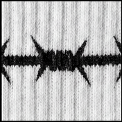 White Barb Wire Crew Socks