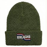 Waffle Knit Beanie - Olive
