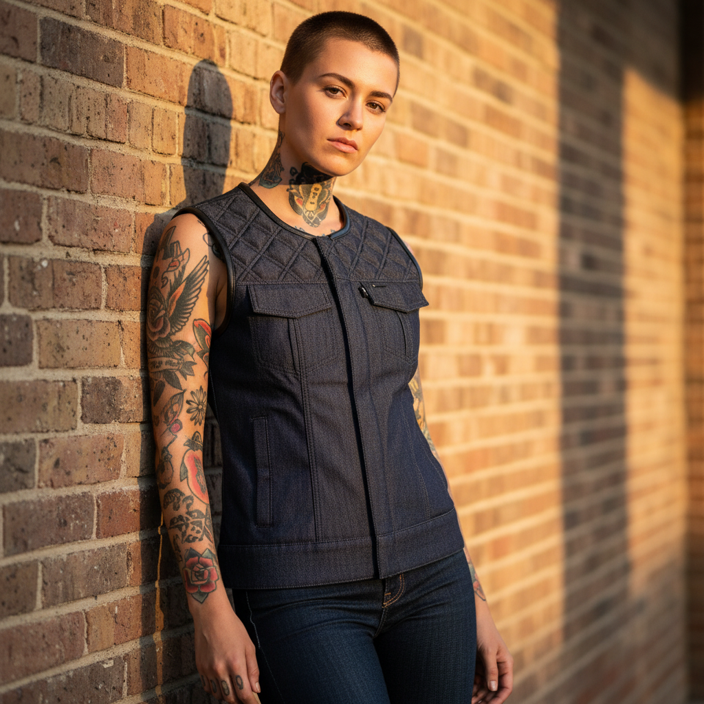 The Rogue Vixen Indigo Blue Denim Vest | Womens