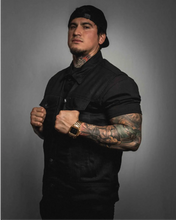 Capone Black Denim Traditional Vest