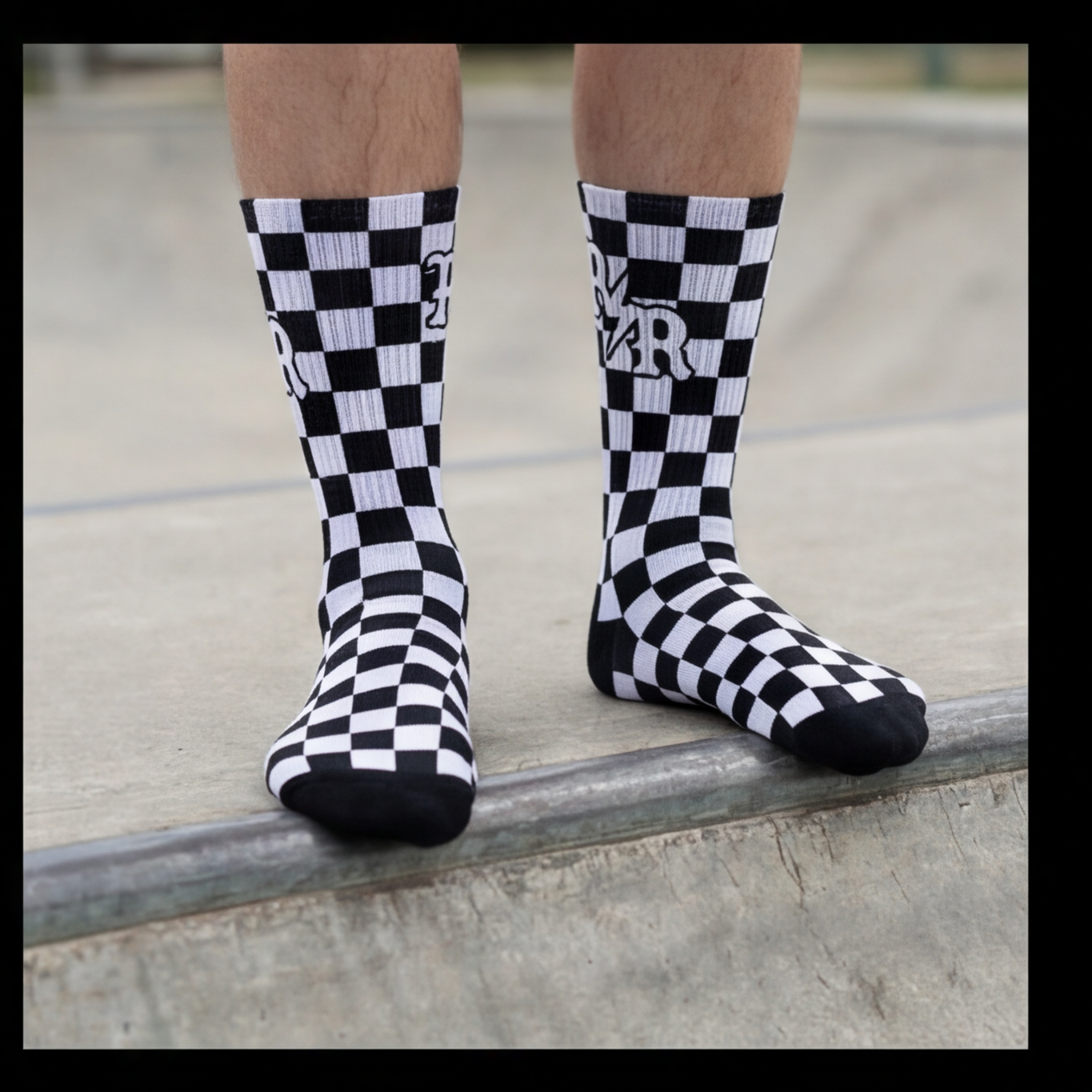 Checkered Crew Socks