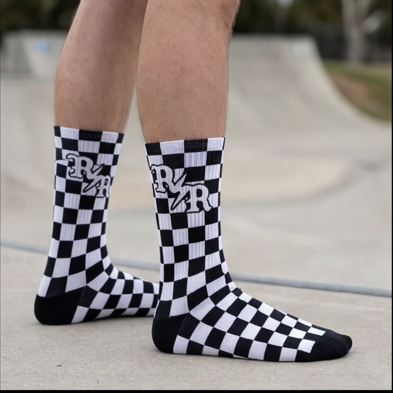 Checkered Crew Socks