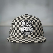 Logo - White / Black Checkered Snapback Hat