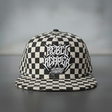 Logo - White / Black Checkered Snapback Hat