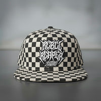 Logo - White / Black Checkered Snapback Hat