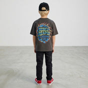 Kids Tee - Flames - Dark Grey