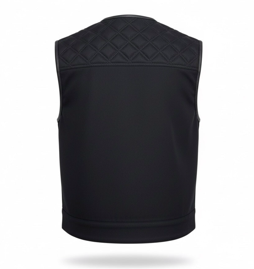 The Death's Clutch Black Denim Vest | Short Torso