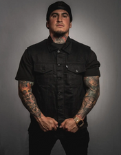 Capone Black Denim Traditional Vest