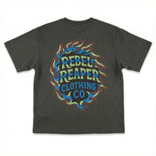 Kids Tee - Flames - Dark Grey