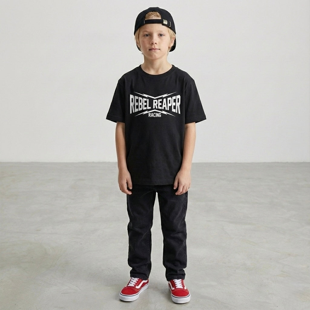 Kids Tee - Bolts Racing - Black