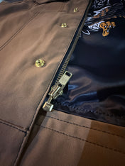 The CREAM Tan Canvas Vest - Collarless