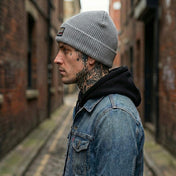 Waffle Knit Beanie - Grey