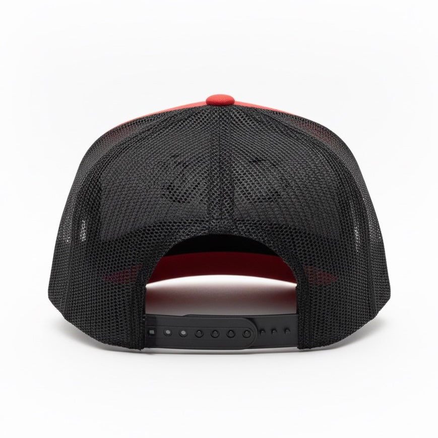 Devil Logo - Red / Black Trucker Snapback Hat