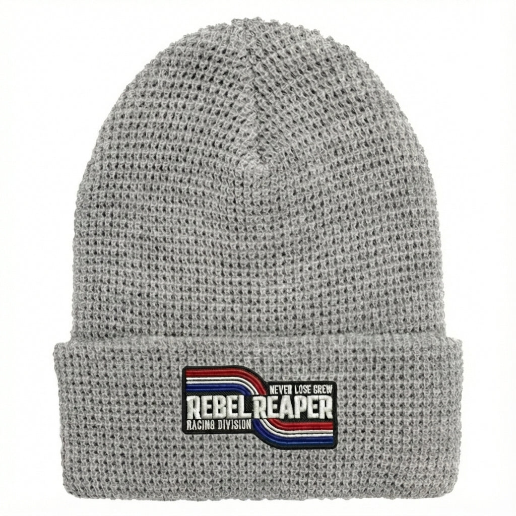 Waffle Knit Beanie - Grey