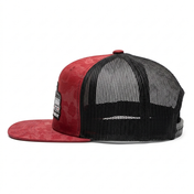 Lowered Truck- Maroon Camo/ Black/ Black Mesh Snapback Hat