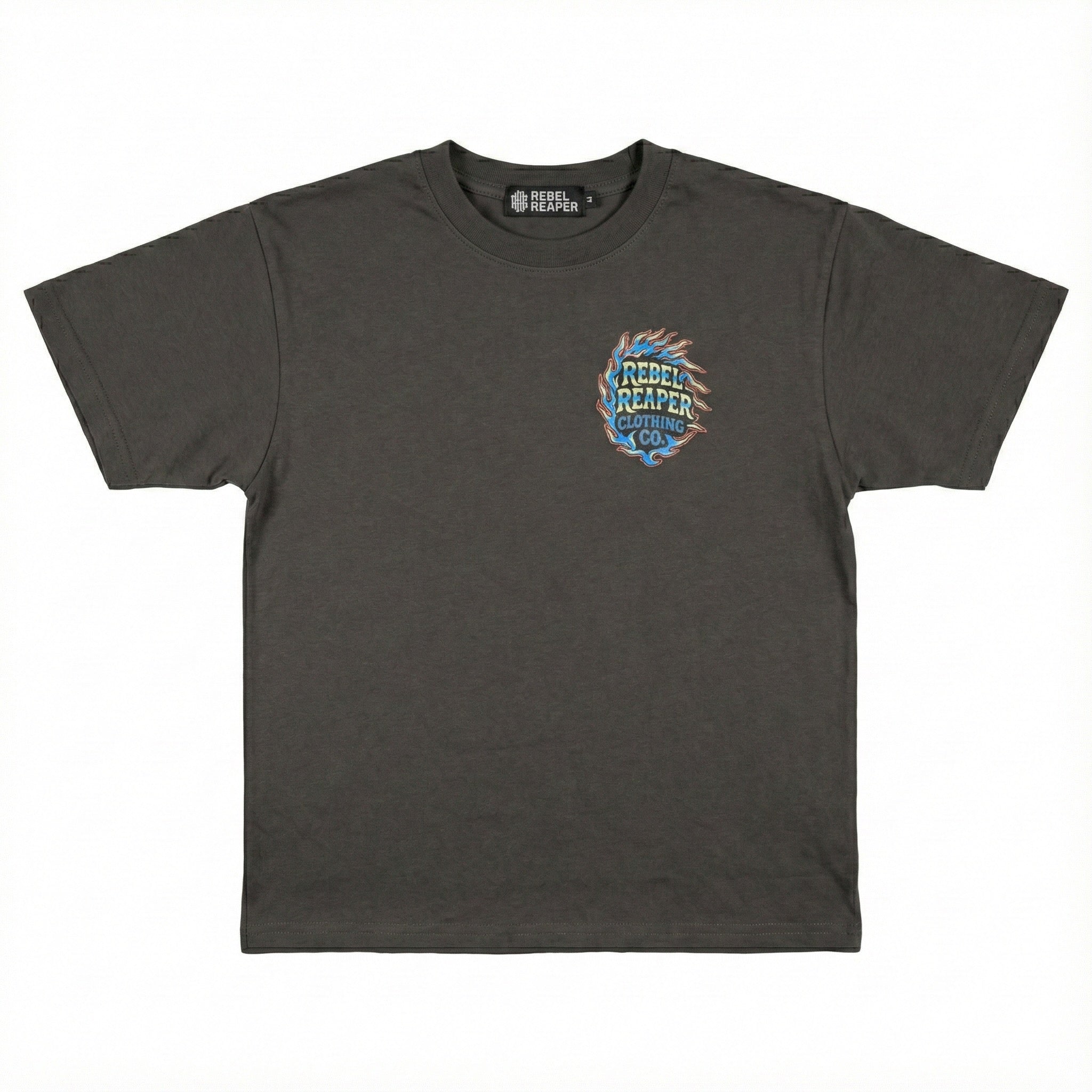 Kids Tee - Flames - Dark Grey