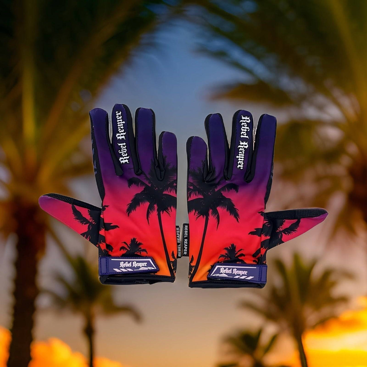 Purple Sunset Palms Lightweight Gloves
