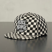 Logo - White / Black Checkered Snapback Hat