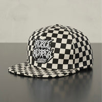 Logo - White / Black Checkered Snapback Hat
