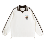 Fast & Fierce Eagle - Striped Lapel Collar Sweatshirt