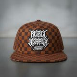 Logo - Rust Brown 2-Tone Checkered Snapback Hat