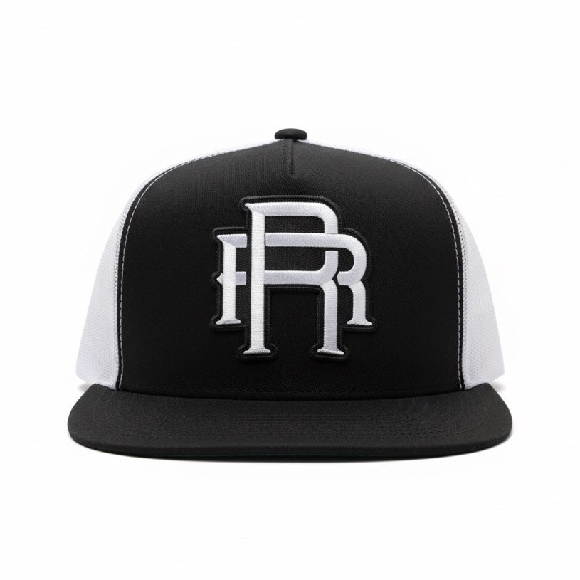 Monogram Logo Hat - Black / White (White Mesh)