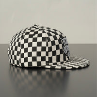 Logo - White / Black Checkered Snapback Hat