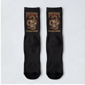 Black Serpent Skull Crew Socks