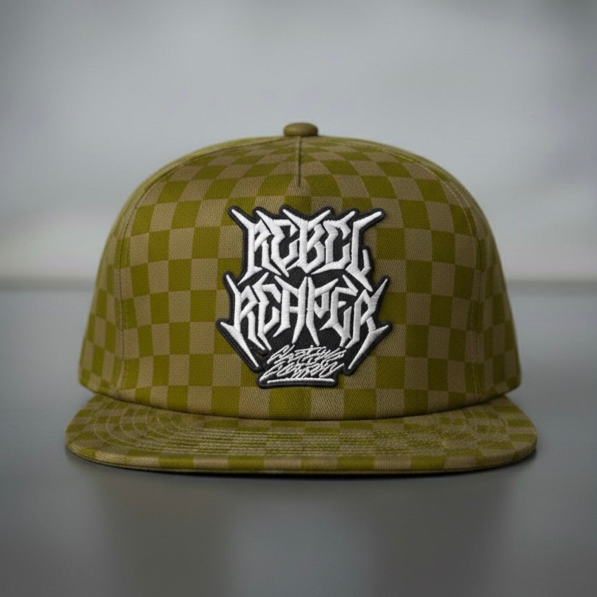 Logo - Cactus Green Checkered Snapback Hat