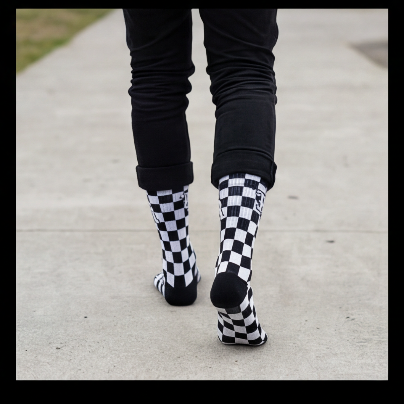 Checkered Crew Socks