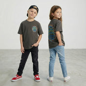 Kids Tee - Flames - Dark Grey