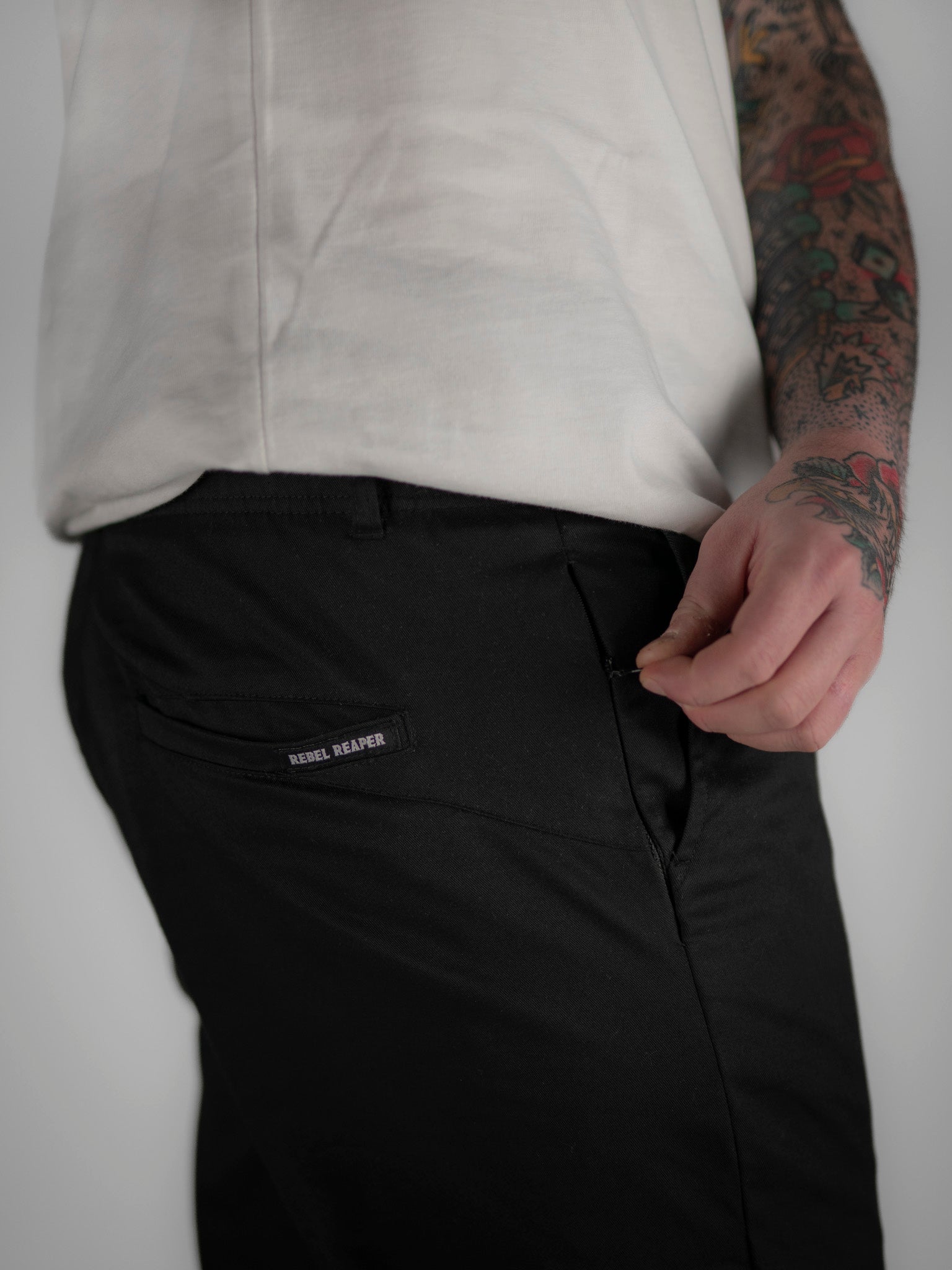 Chino Pants Black - Rebel Reaper Clothing Company