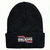 Waffle Knit Beanie - Black
