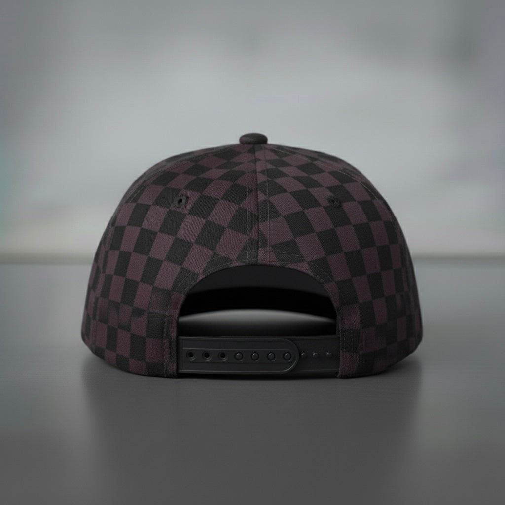 Logo Hat - Black & Grey Checkered SnapBack