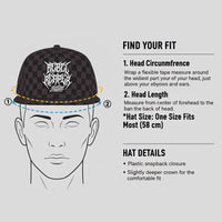 Logo - White / Black Checkered Snapback Hat