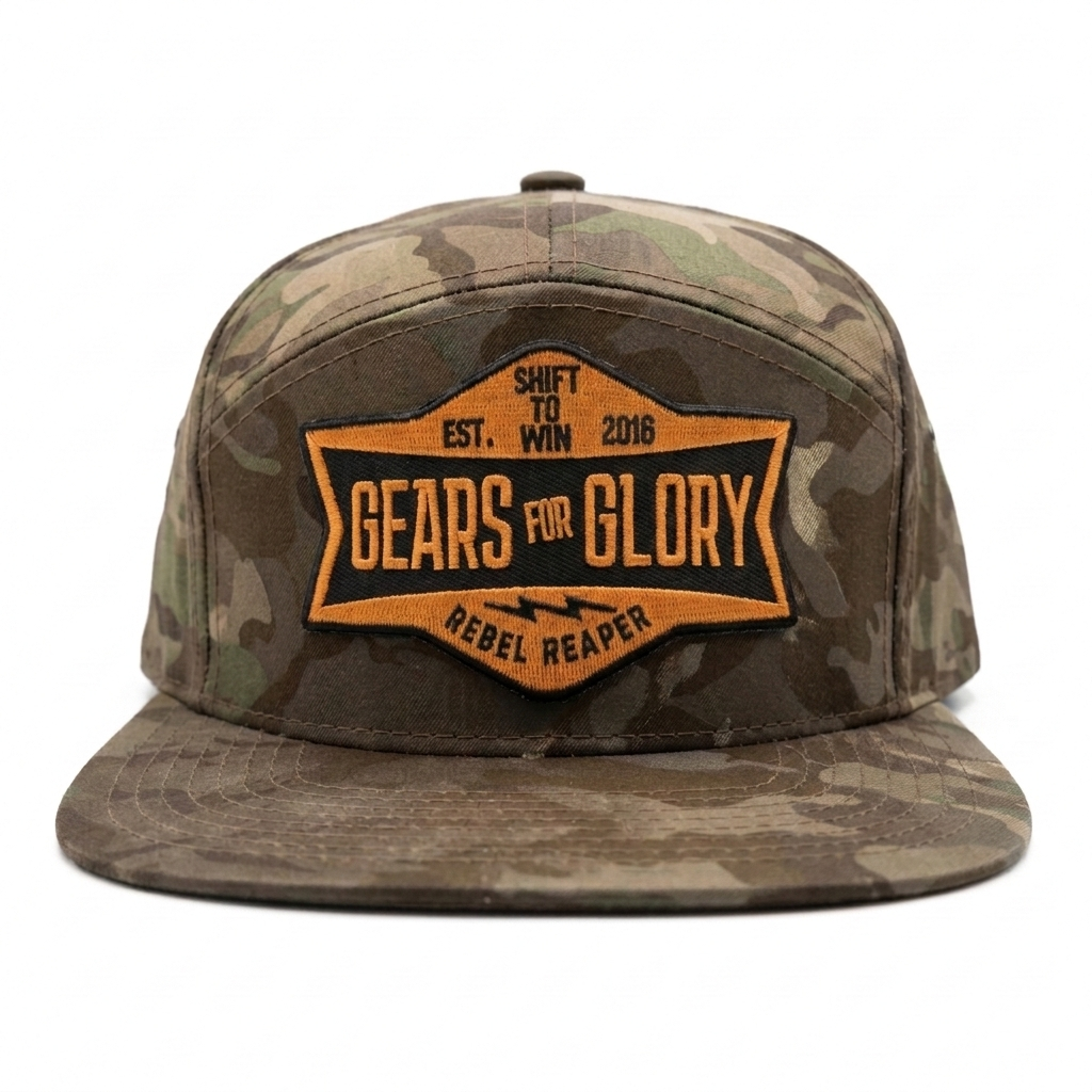 Gears For Glory - Traditional Camo 7-Panel Hat