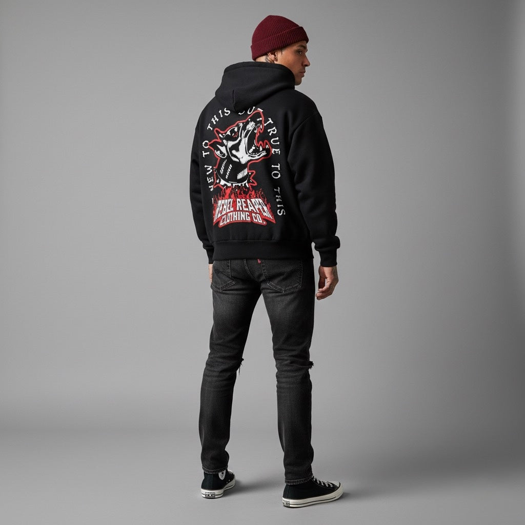 True To This - Fleeced Full-Face Zip Premium Limited Boxy Hoodie