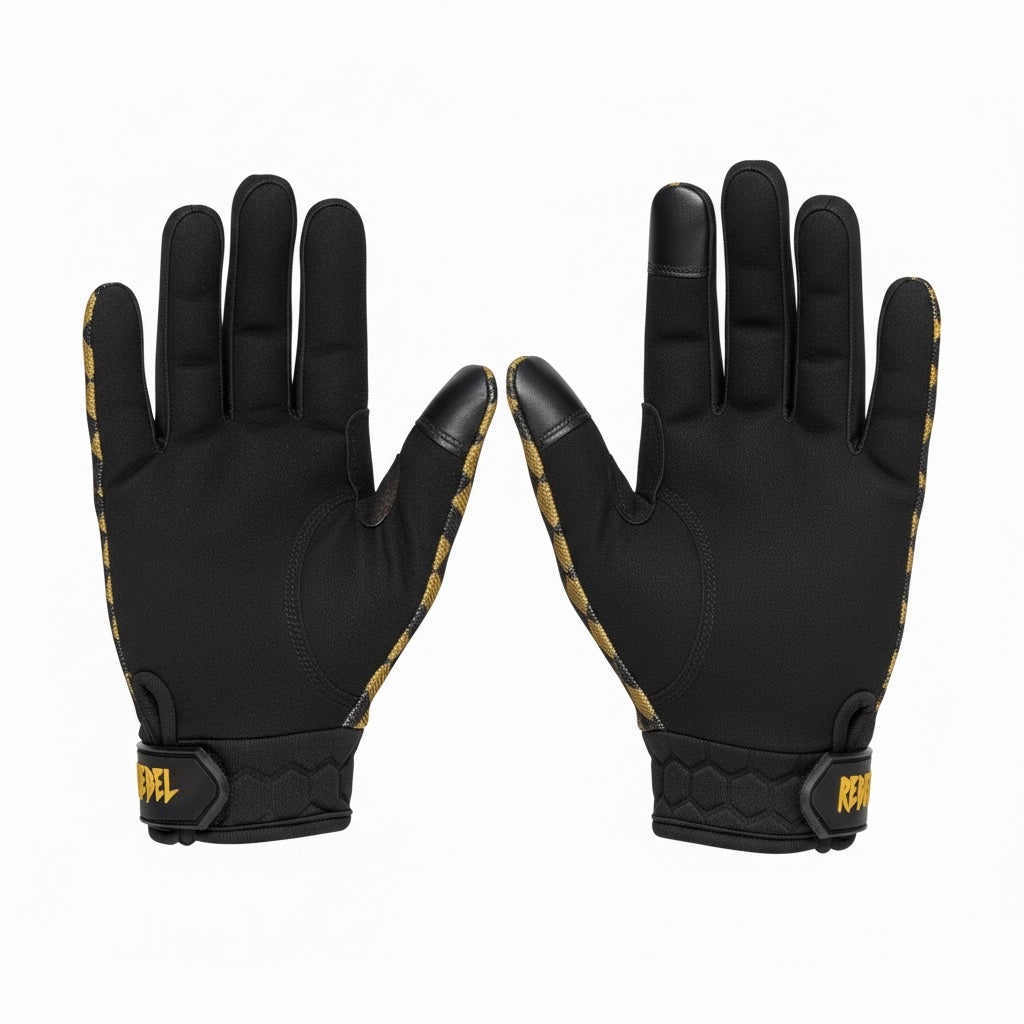 Gold Checkered Gloves